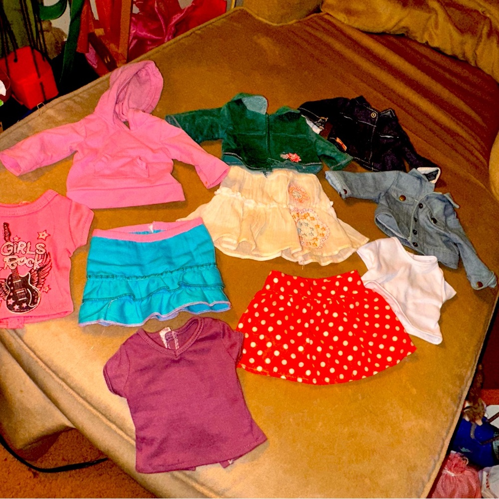 Lot of 10 Battat Our Generation 18” Doll Clothes fits American Girl